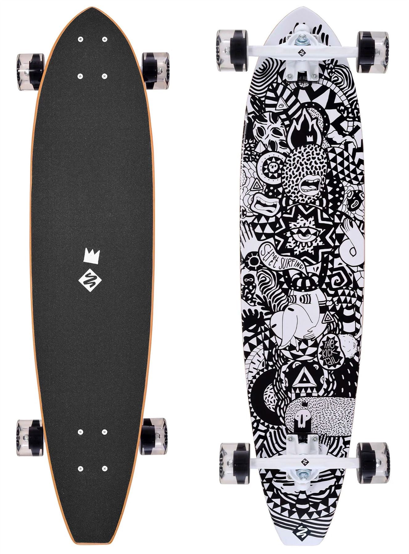 Street Surfing Cut Kicktail Rumble Jungle Complete Longboard Skateboard 8.5" x 36.0"