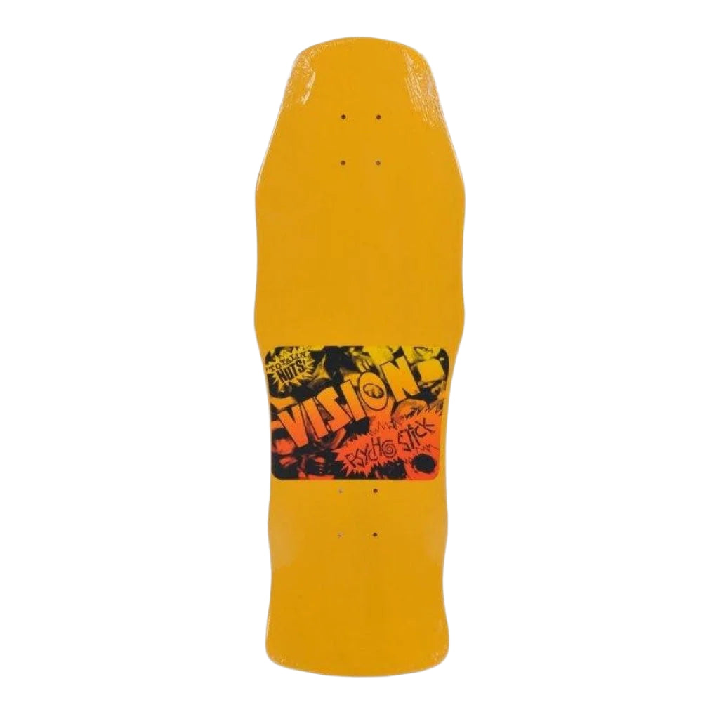 Vision Psycho Stick Yellow - Deck Only - 3SIXTY SKATE STORE
