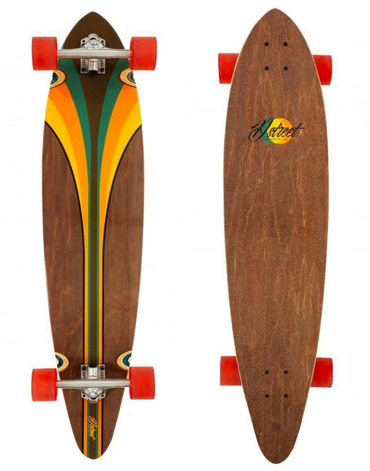D Street Pintail Malibu Complete Longboard Wood Finish - 9.25" x 40.0"