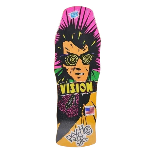 Vision Psycho Stick Yellow - Deck Only - 3SIXTY SKATE STORE